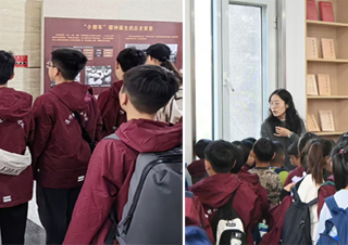 淮北师范大学附属相山学校学生参观滨湖校区图书馆   